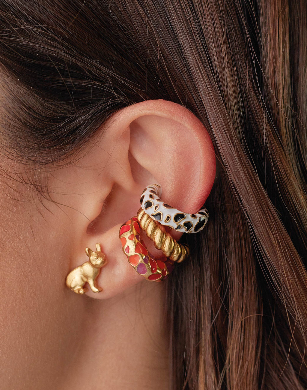Set of 3 Earcuffs Polka Party