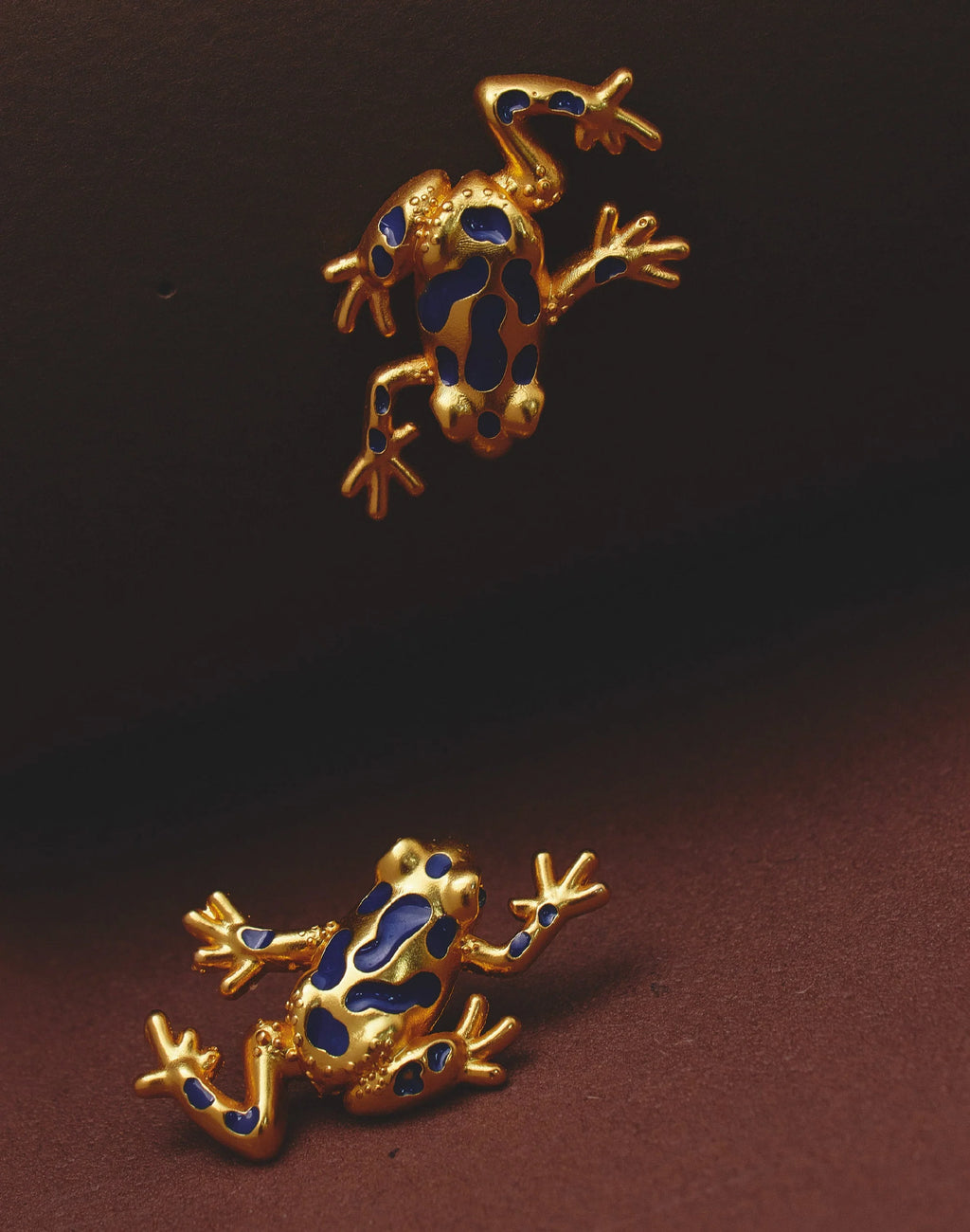 Earrings Blue Frog